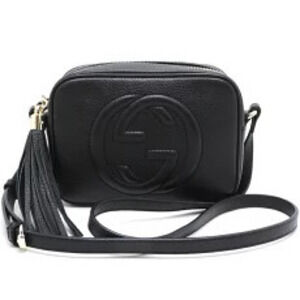 Gucci Soho Disco Shoulder Bag Leather Black